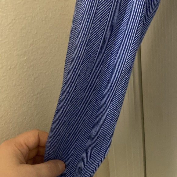 Tasso Elba Men’s Blue Patterned Button Down Long Sleeve Shirt - Picture 2 of 9